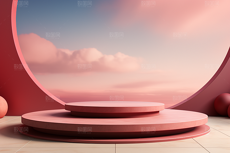 彩色简约INS风购物电商背景