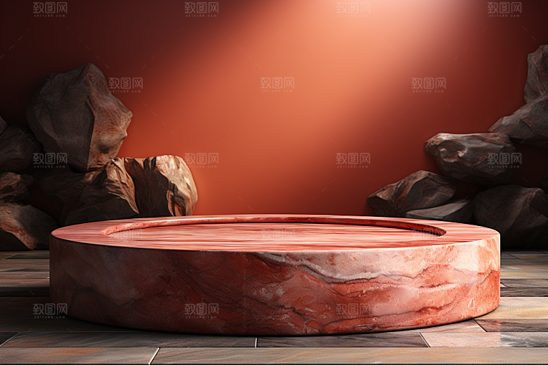 彩色简约INS风产品展台电商背景