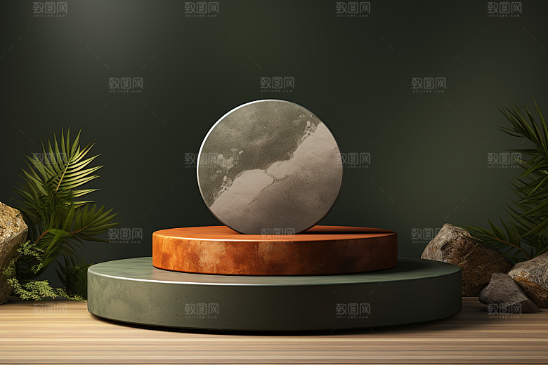 彩色简约高级感精致电商背景