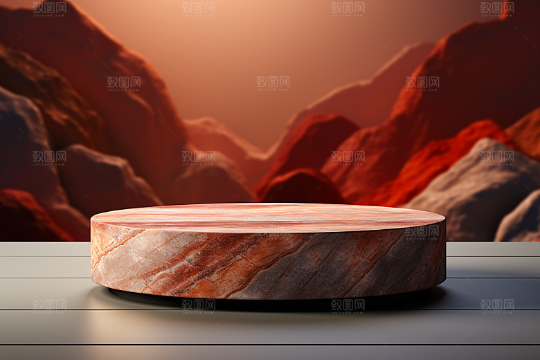 彩色简约自然精致电商背景