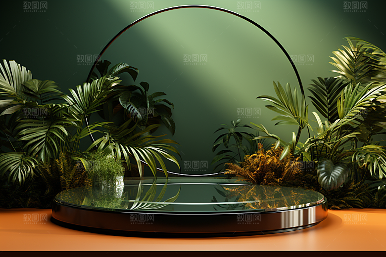 彩色简约精致高级感电商背景