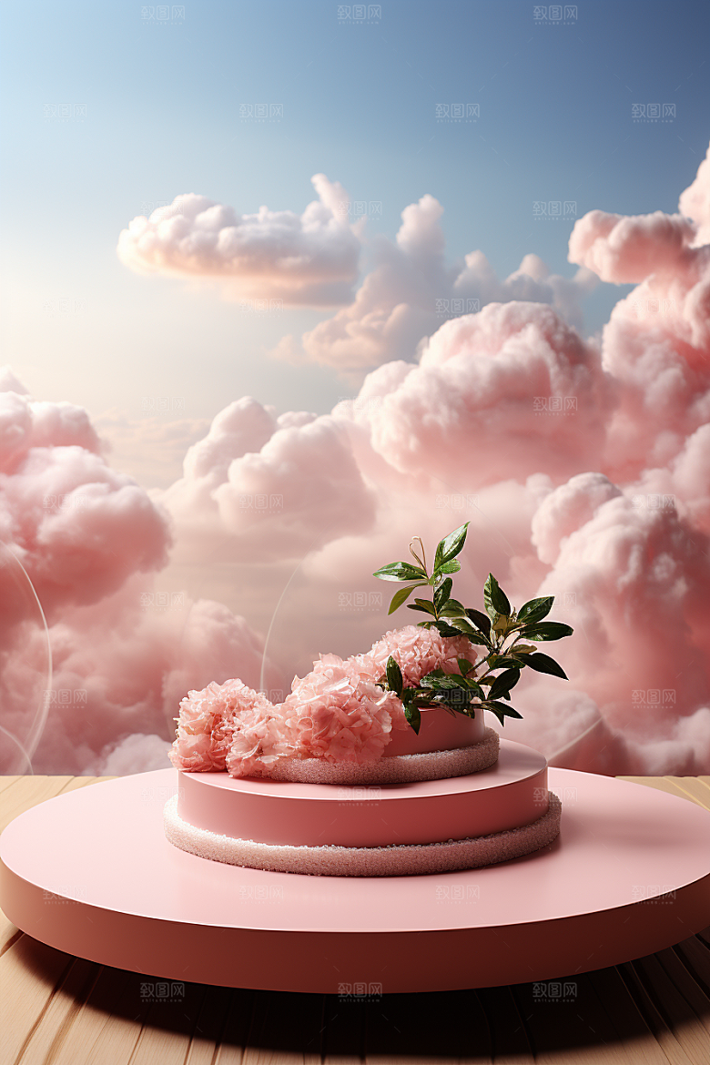 彩色简约精致大气电商背景