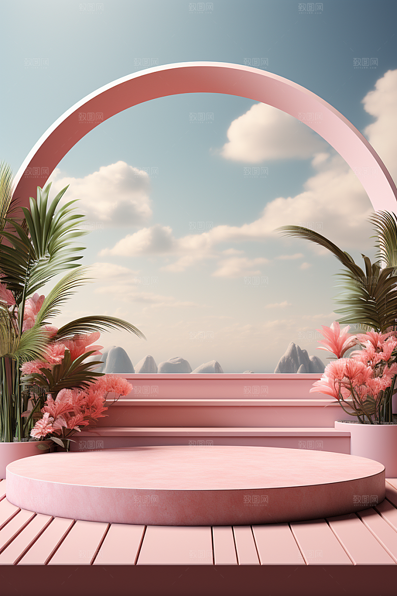 彩色简约购物高级感电商背景