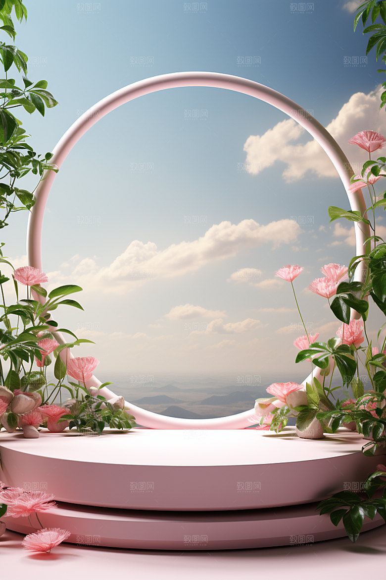 彩色简约时尚高清电商背景