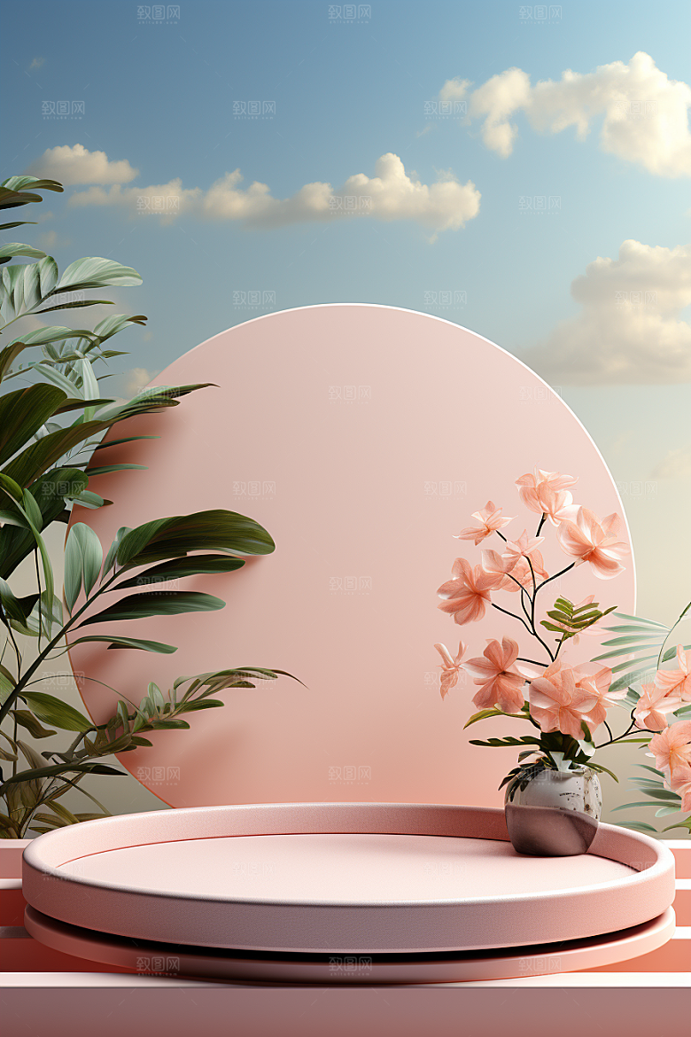 彩色简约质感促销电商背景