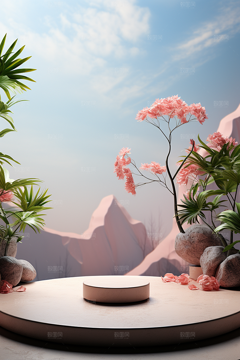 彩色简约促销质感电商背景
