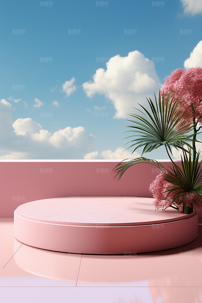 彩色简约购物精致电商背景