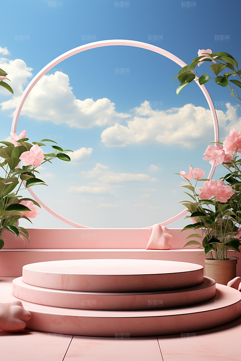 彩色简约高清时尚电商背景