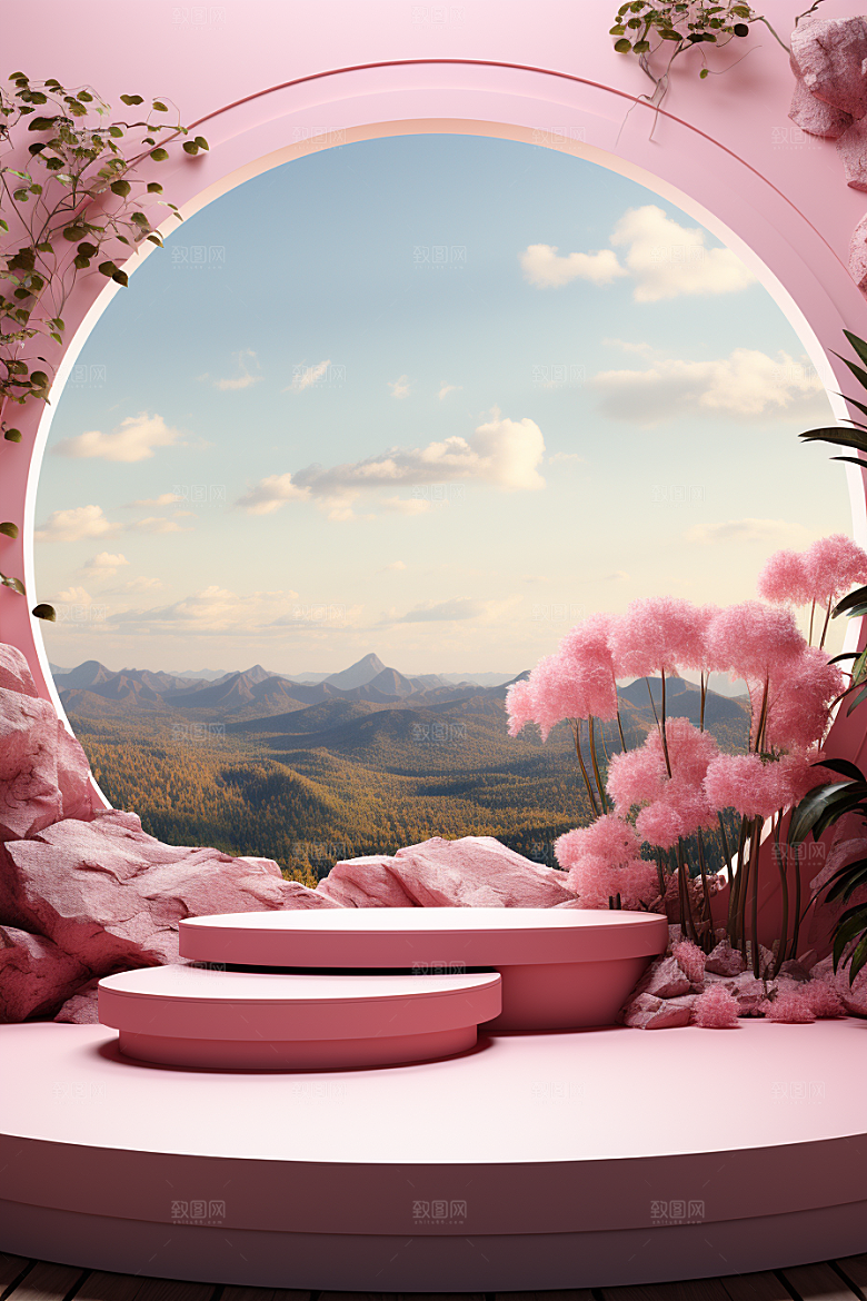 彩色简约精致INS风电商背景