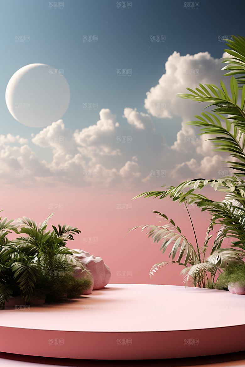 彩色简约精致高清电商背景