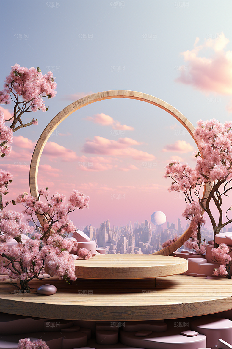 彩色简约精致INS风电商背景
