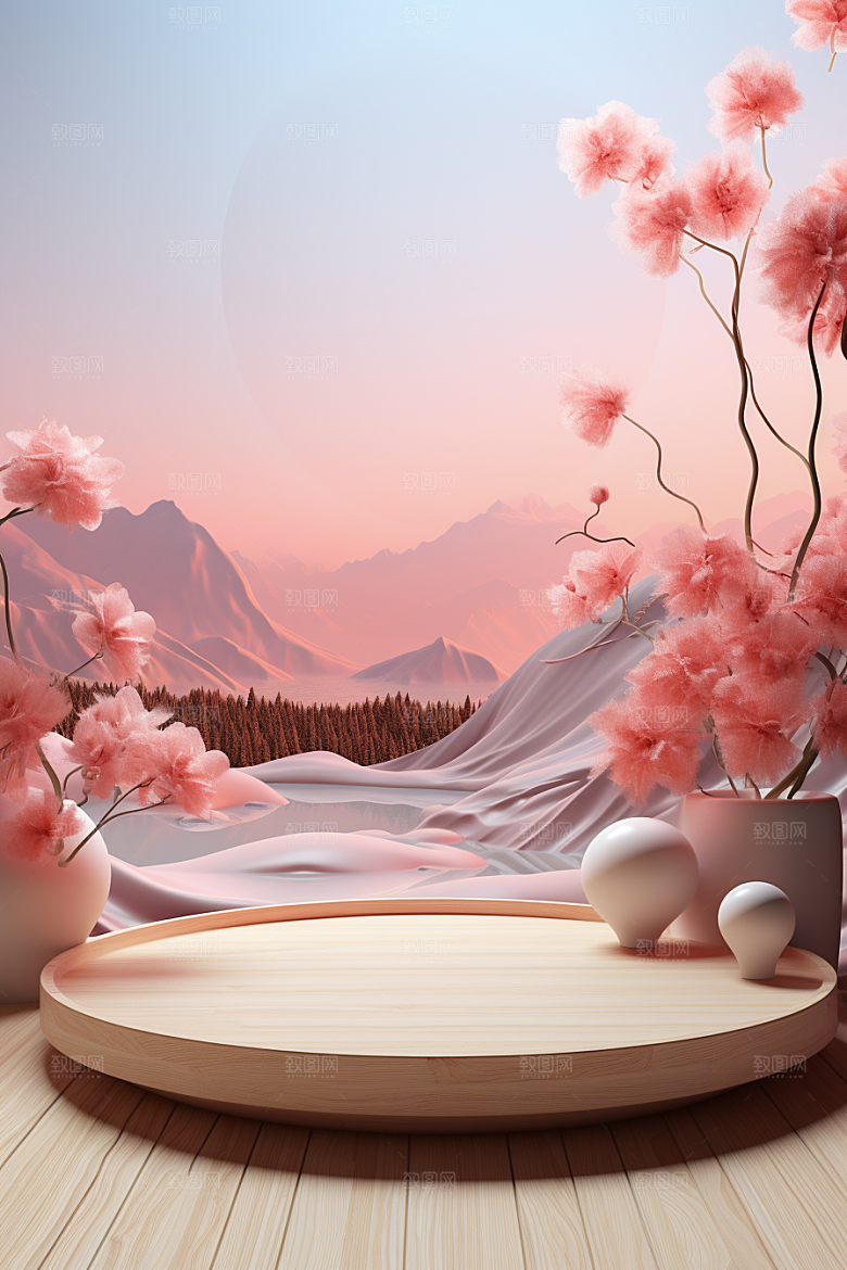 彩色简约时尚INS风电商背景