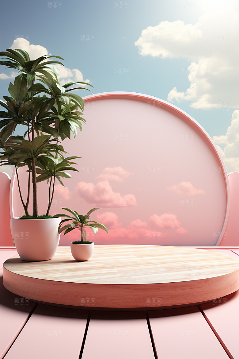 彩色简约时尚几何电商背景