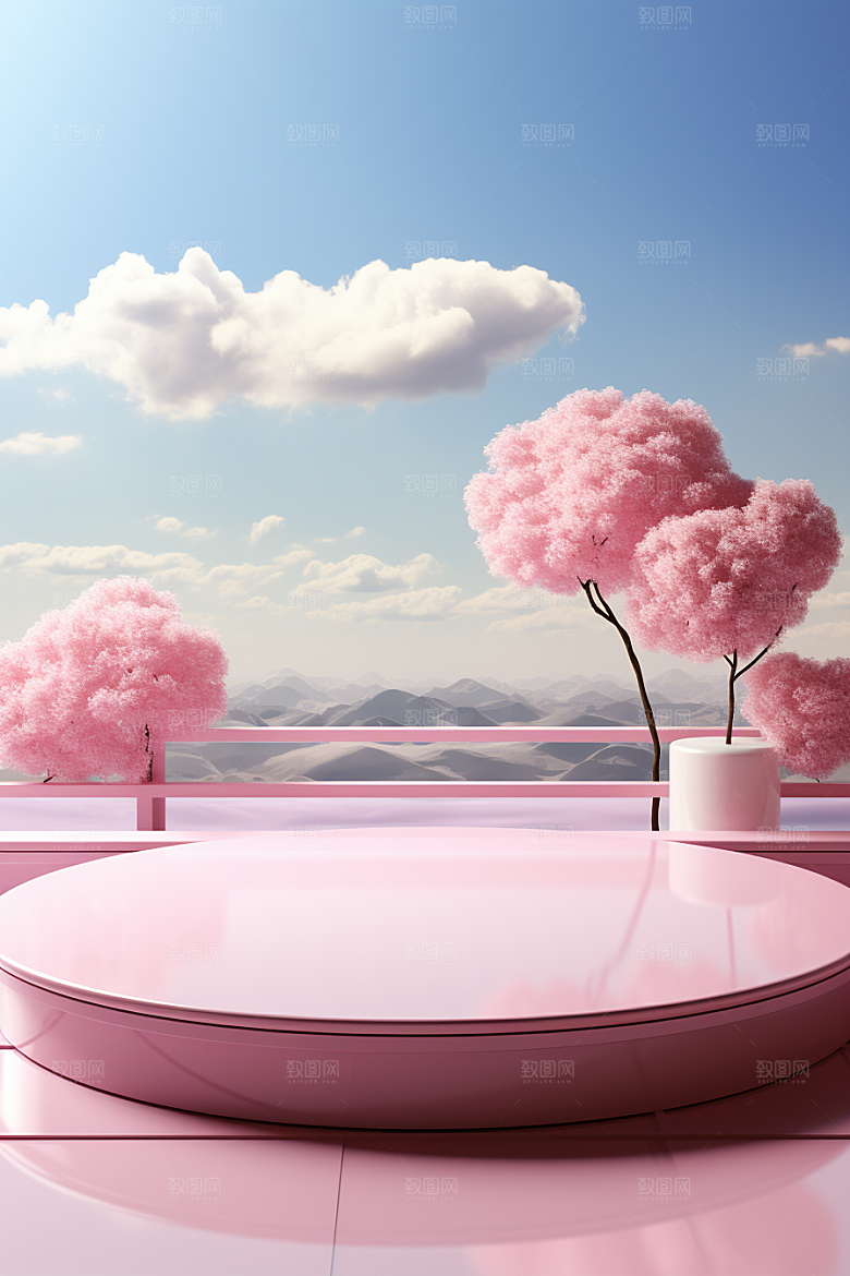彩色简约自然高清电商背景