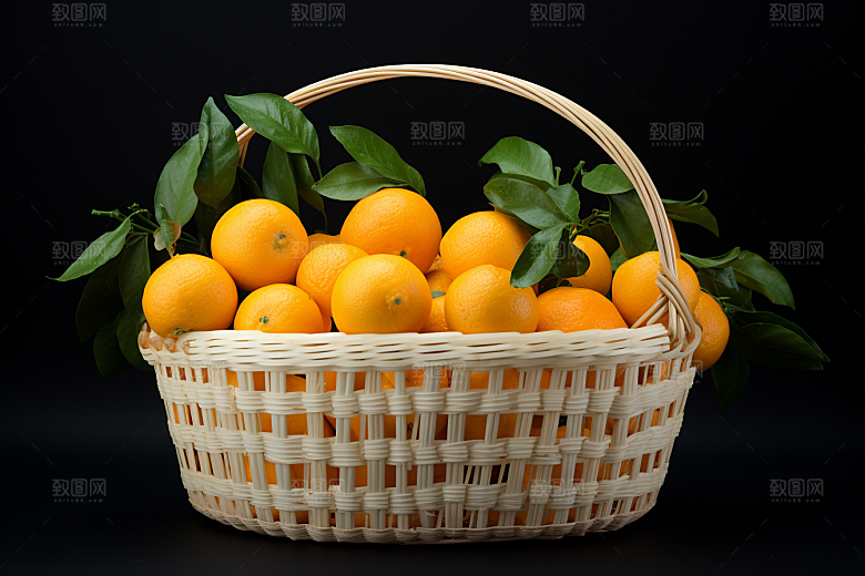 橙子采摘美味美食摄影图