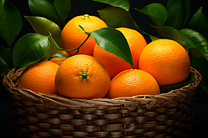 橙子采摘美味橘子摄影图