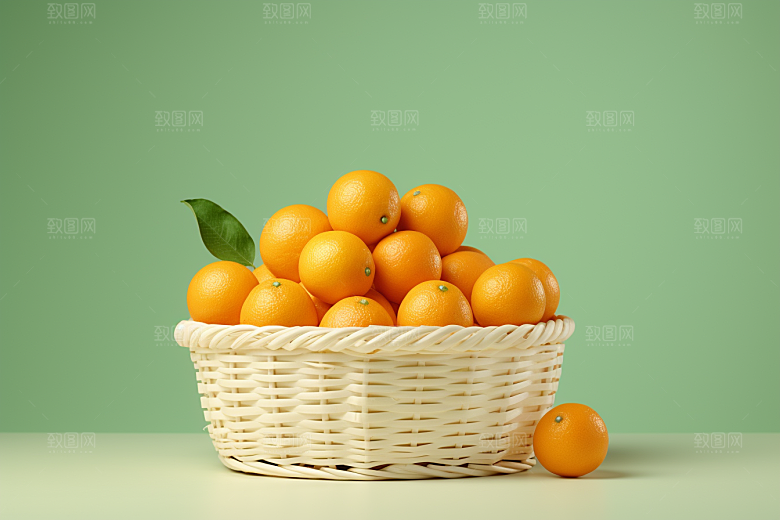 橙子采摘美味美食摄影图