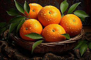 橙子采摘水果高清摄影图