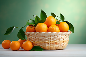 橙子采摘美食高清摄影图