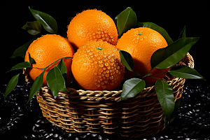橙子采摘脐橙橘子摄影图
