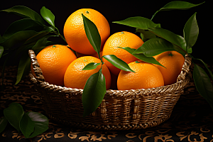 橙子采摘美味美食摄影图
