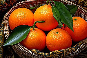 橙子采摘柑橘美食摄影图
