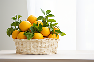 橙子采摘美食柑橘摄影图