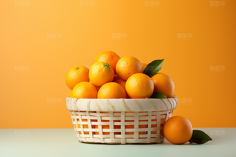 橙子采摘美味美食摄影图