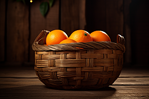 橙子采摘高清橘子摄影图