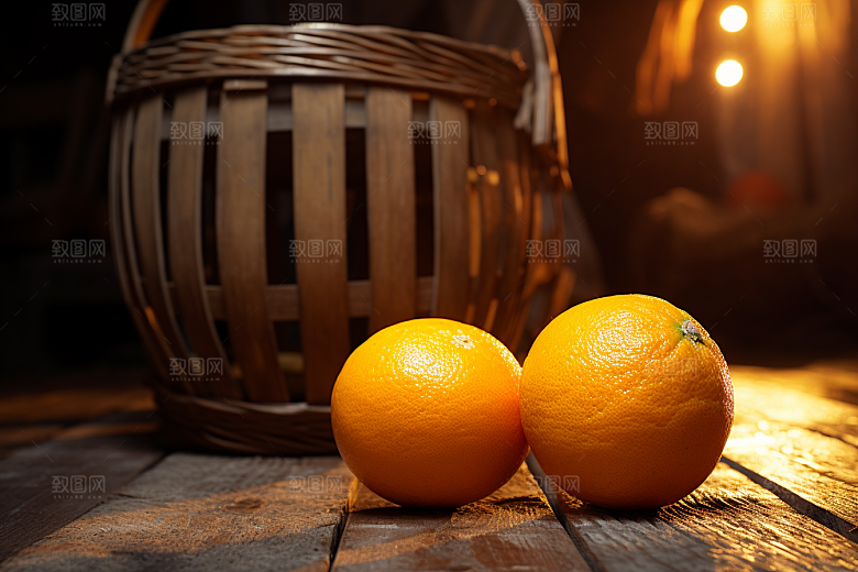 橙子采摘美味美食摄影图