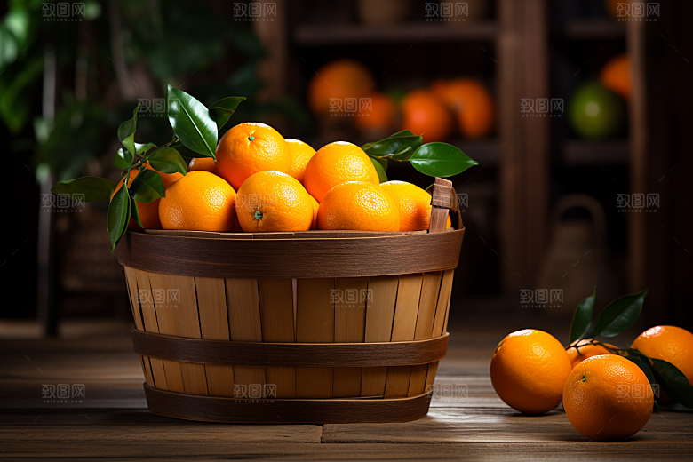 橙子采摘水果美食摄影图
