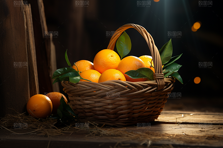 橙子采摘高清水果摄影图