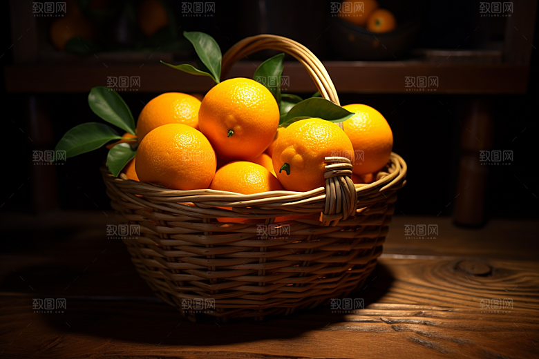 橙子采摘柑橘美味摄影图