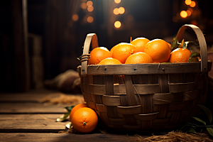 橙子采摘美食橘子摄影图