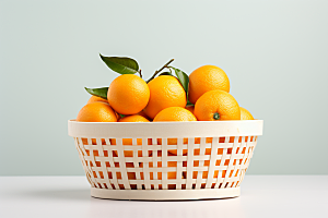 橙子采摘美食脐橙摄影图