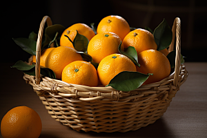 橙子采摘高清脐橙摄影图