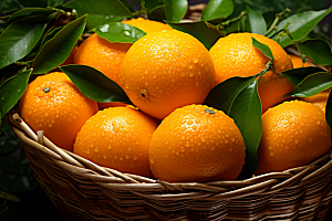 橙子采摘橘子水果摄影图