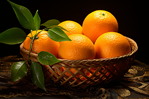 橙子采摘高清美味摄影图