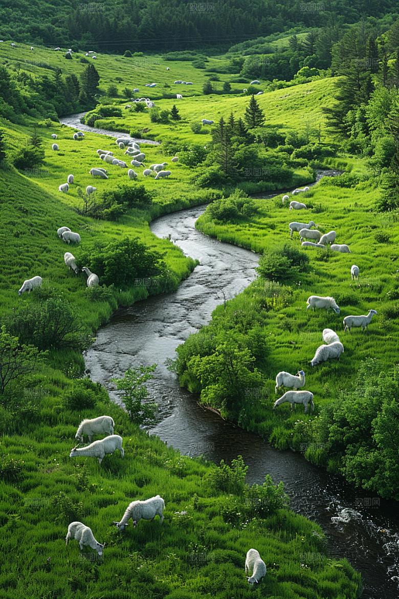 草原牧场高清旅游摄影图