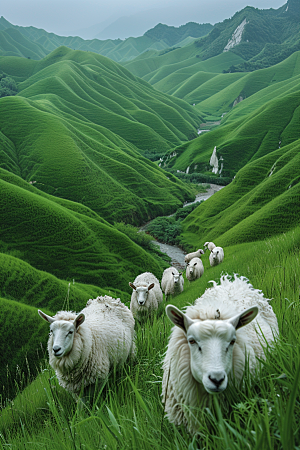 草原牧场内蒙古旅游摄影图