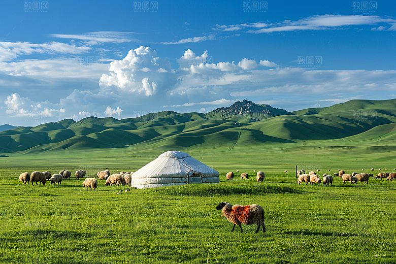 草原牧场旅游高清摄影图