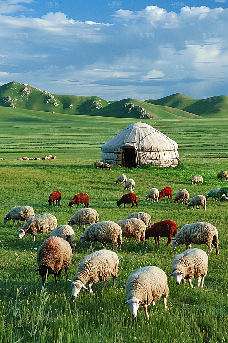 草原牧场大草原草场摄影图