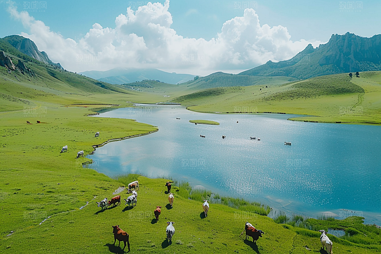 草原牧场大草原旅游摄影图