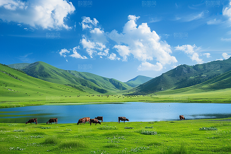 草原牧场旅游大草原摄影图