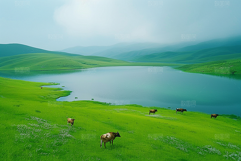 草原牧场旅游草场摄影图