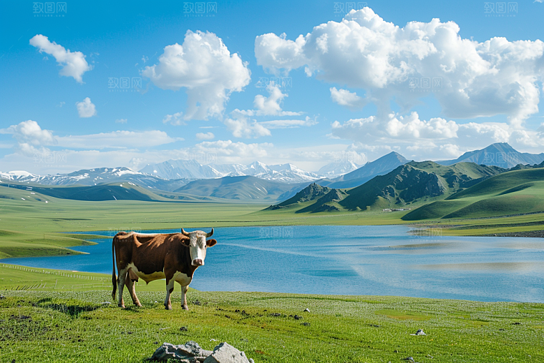 草原牧场旅游绿色摄影图