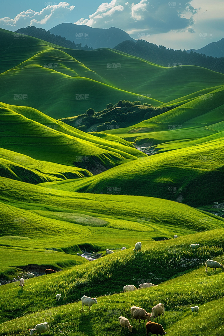 草原牧场旅游大草原摄影图