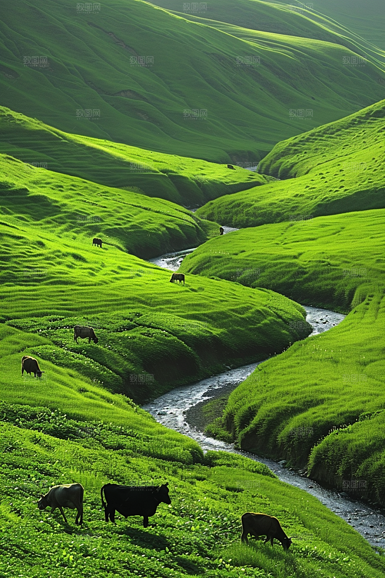 草原牧场西北旅游摄影图