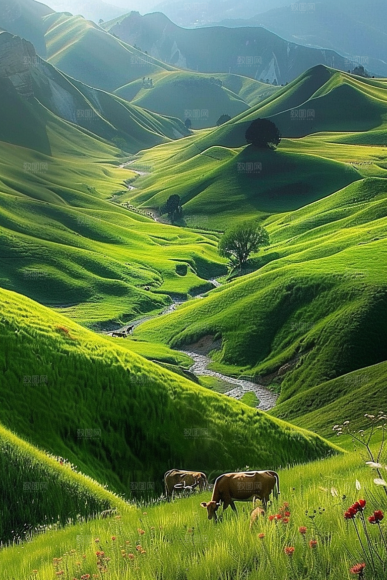 草原牧场内蒙古旅游摄影图