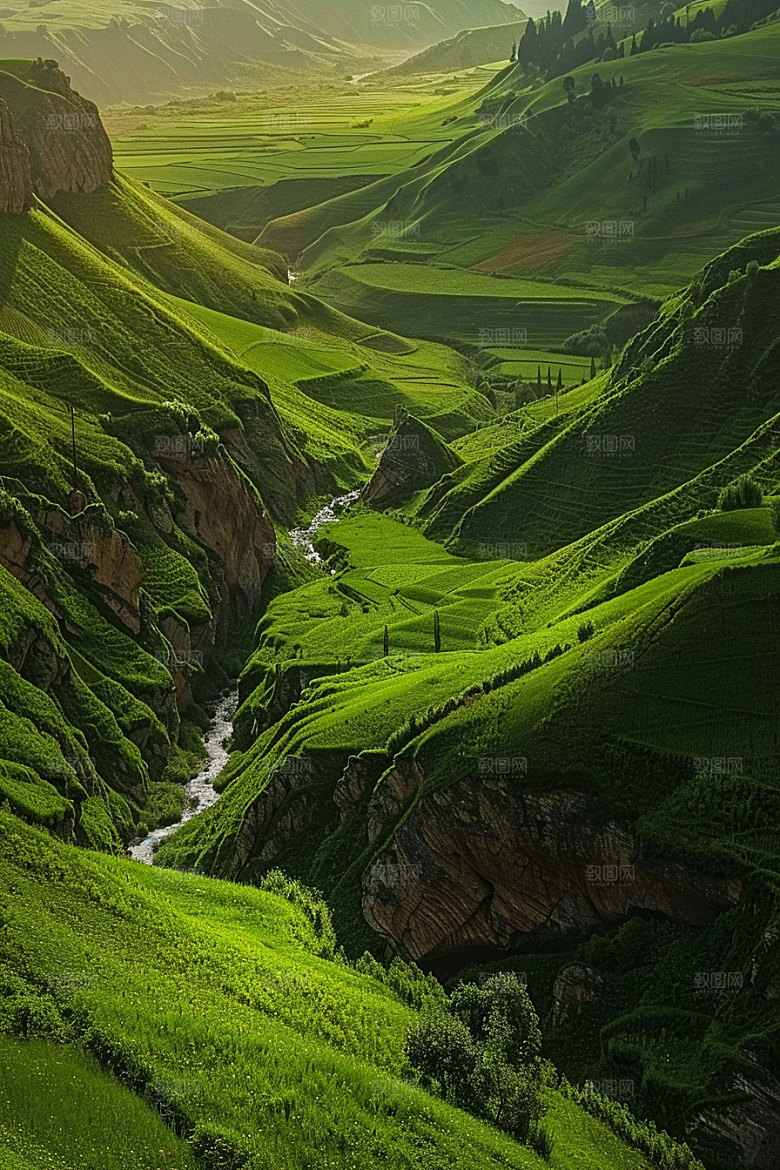 草原牧场旅游内蒙古摄影图